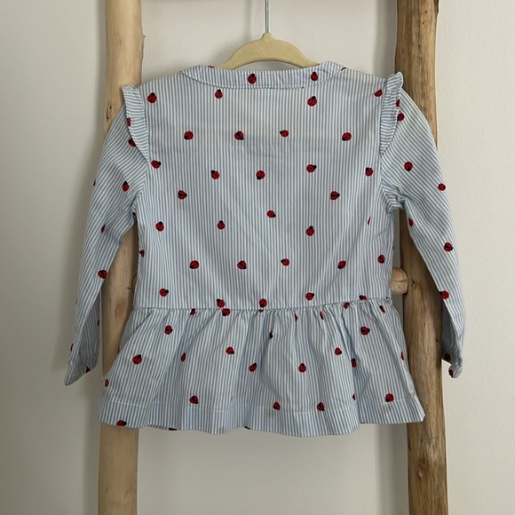 Cater’s Lady Bug peplum button up seersucker top sz 18 months - Picture 2 of 3